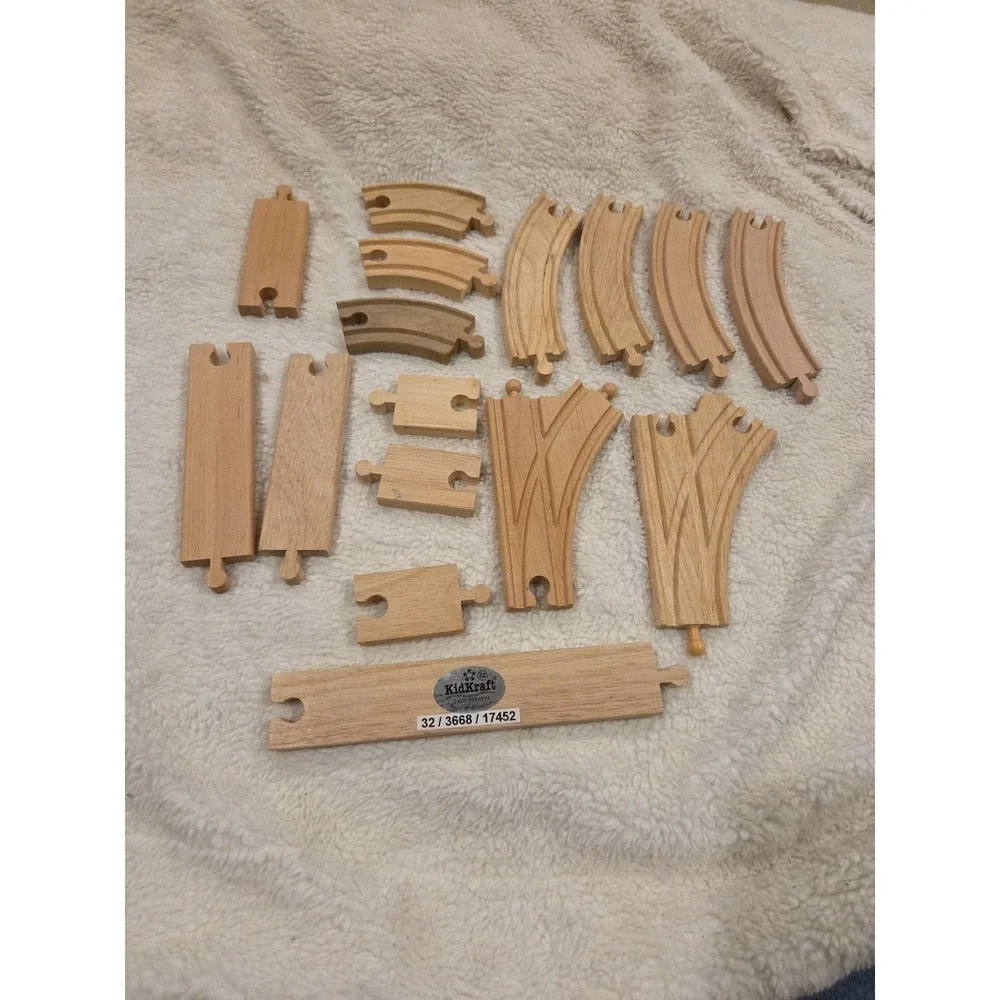 Wooden Train Track Assorted 16 Pieces Thoomas Train And Brio‎ Compatible